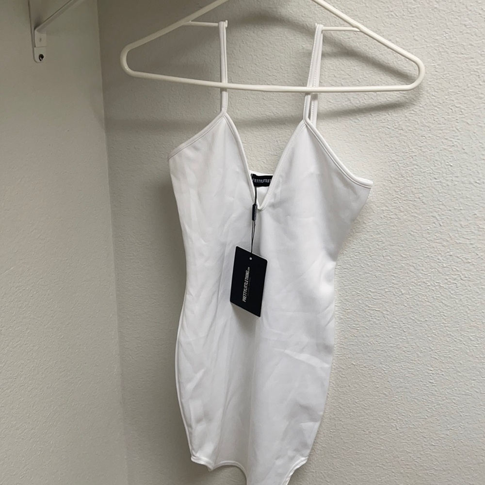 Pretty little thing white dress with tag